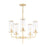 Maxim Lighting Crosby 5-Light Chandelier, Satin Brass/Clear Ribbed - 11475CRSBR