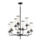 Maxim Lighting Crosby 9-Light Chandelier, Black/Clear Ribbed - 11479CRBK