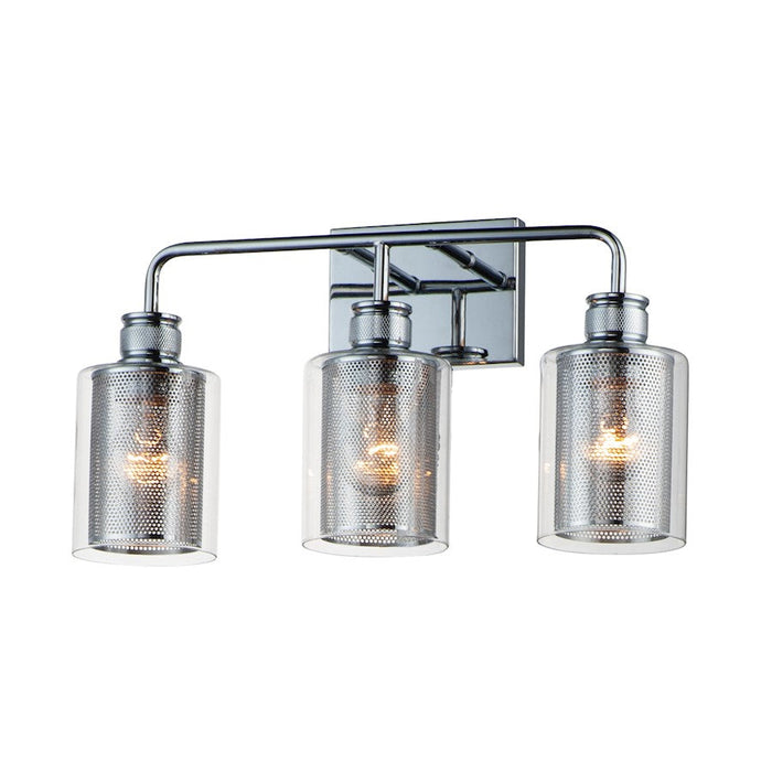 Maxim Lighting Filigree 3-Light Bath Vanity, Polished Chrome/Clear - 11533CLPC