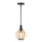 Maxim Lighting Heirloom 1-Light Mini Pendant in Black/Burnished Brass - 11541BKBUB