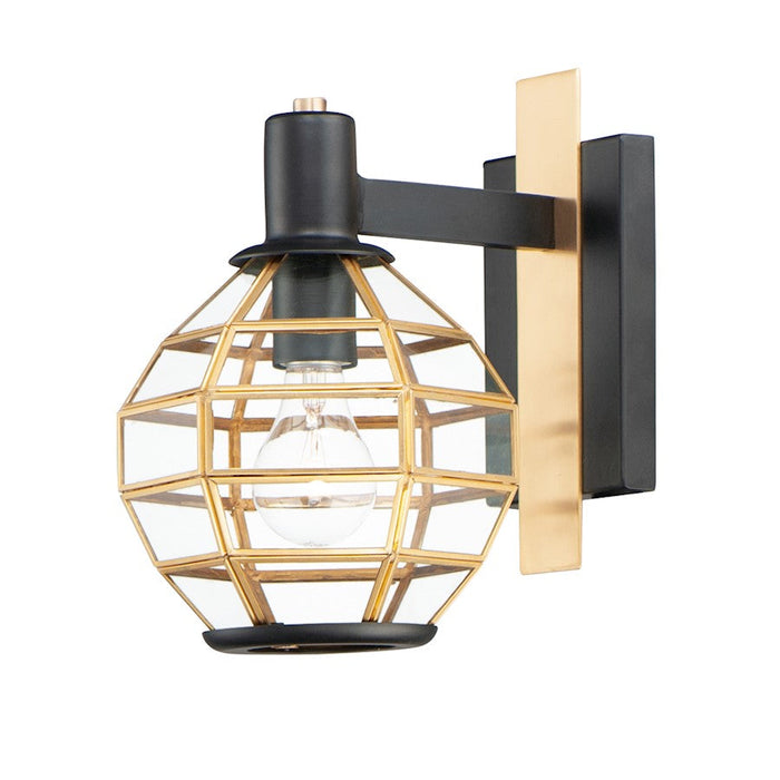 Maxim Lighting Heirloom 1-Light Outdoor Wall in Black/Burnished Brass - 11543BKBUB