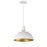 Maxim Lighting Dawn 1 Light 12" Single Pendant, White/Satin Brass - 12042WTSBR