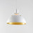 Maxim Lighting Dawn 1 Light Single Pendant, White/Satin Brass