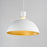 Maxim Lighting Dawn 1 Light Single Pendant, White/Satin Brass