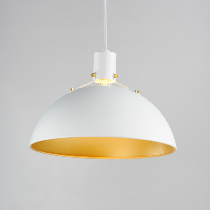 Maxim Lighting Dawn 1 Light Single Pendant, White/Satin Brass