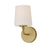 Maxim Lighting Bristol 1 Light Wall Sconce, Satin Brass/Satin White - 12091SWSBR