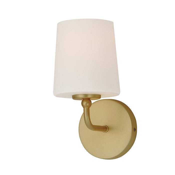 Maxim Lighting Bristol 1 Light Wall Sconce, Satin Brass/Satin White - 12091SWSBR