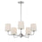 Maxim Lighting Bristol 5 Light Chandelier, Satin Nickel/Satin White - 12095SWSN