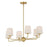 Maxim Lighting Bristol 6 Light Chandelier, Satin Brass/Satin White - 12096SWSBR