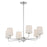 Maxim Lighting Bristol 6 Light Chandelier, Satin Nickel/Satin White - 12096SWSN