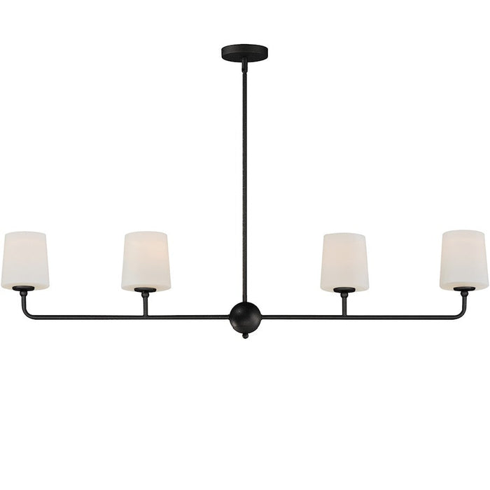 Maxim Lighting Bristol 4 Light Linear Pendant, Anthracite/White - 12097SWAR