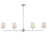 Maxim Lighting Bristol 4 Light Linear Pendant, Nickel/Satin White - 12097SWSN