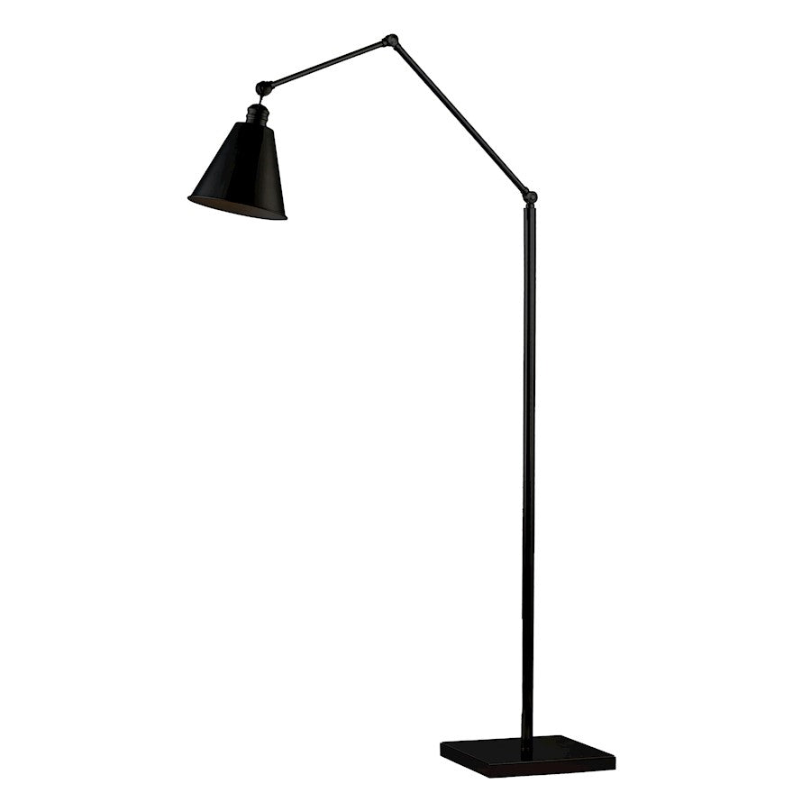 Maxim Lighting Library 1 Light Floor Lamp, Black - 12228BK