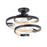 Maxim Lighting Twister 3-Light Semi-Flush Mount in Black/Gold - 12230BKGLD