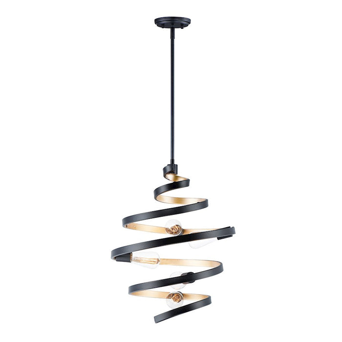 Maxim Lighting Twister 5-Light Pendant in Black/Gold - 12236BKGLD