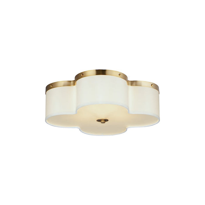 Maxim Lighting Clover 4-Light Flush Mount, Satin Brass - 12244OFSBR