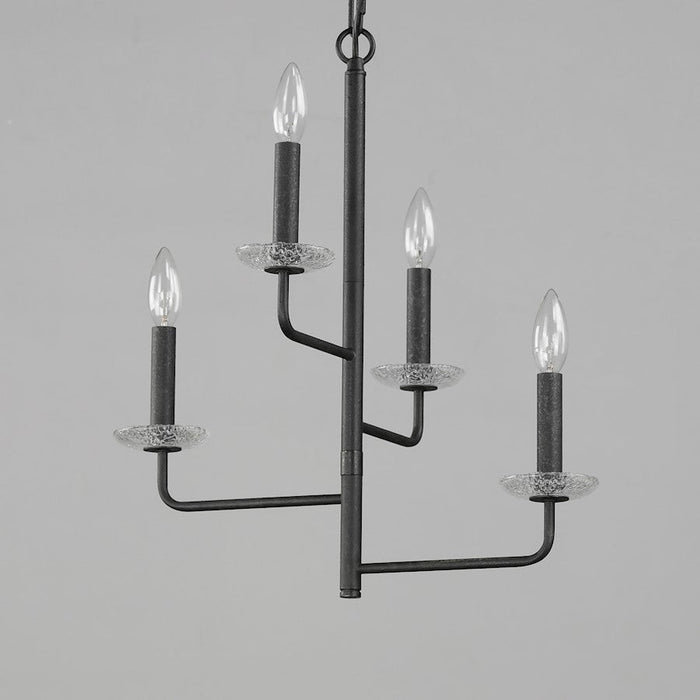 Maxim Lighting Madeira Chandelier, Anthracite/Textured Clear