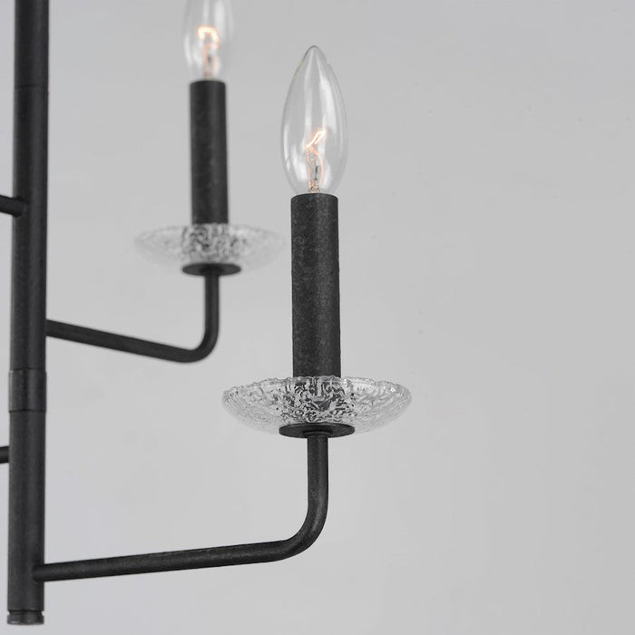 Maxim Lighting Madeira Chandelier, Anthracite/Textured Clear