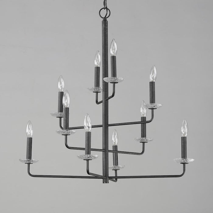 Maxim Lighting Madeira Chandelier, Anthracite/Textured Clear