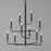 Maxim Lighting Madeira Chandelier, Anthracite/Textured Clear