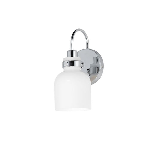 Maxim Lighting Milk 1 Light Wall Sconce, Polished Chrome/White - 12331WTPC