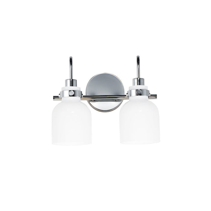 Maxim Lighting Milk 2 Light Bath Vanity, Polished Chrome/White - 12332WTPC