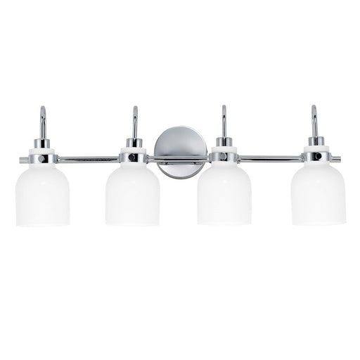 Maxim Lighting Milk 4 Light Bath Vanity, Polished Chrome/White - 12334WTPC