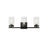 Maxim Lighting Pinn 3 Light Bath Vanity, Black/Satin Brass/Clear - 12403CLBKSBR