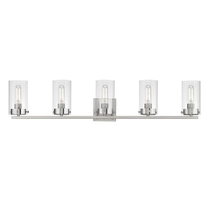 Maxim Lighting Pinn 5 Light Bath Vanity, Satin Nickel/Clear - 12405CLSN