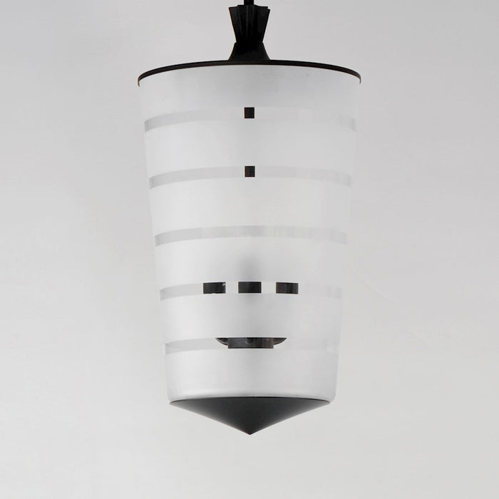 Maxim Lighting Copacabana 3 Light Pendant, Black/Clear/Frosted