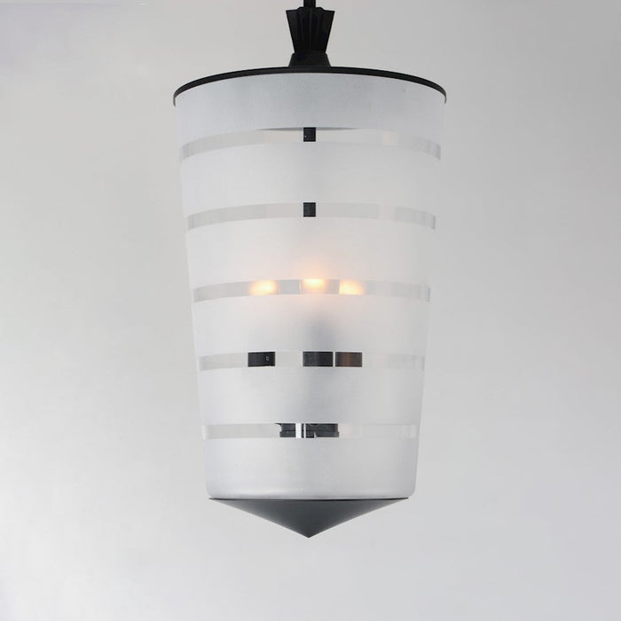 Maxim Lighting Copacabana 3 Light Pendant, Black/Clear/Frosted