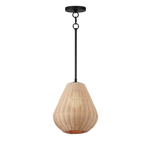 Maxim Lighting Maldives 1 Light Pendant, Black - 12602NABK