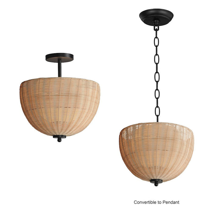 Maxim Lighting Maldives 2 Light Semi-Flush Mount/Pendant, Black