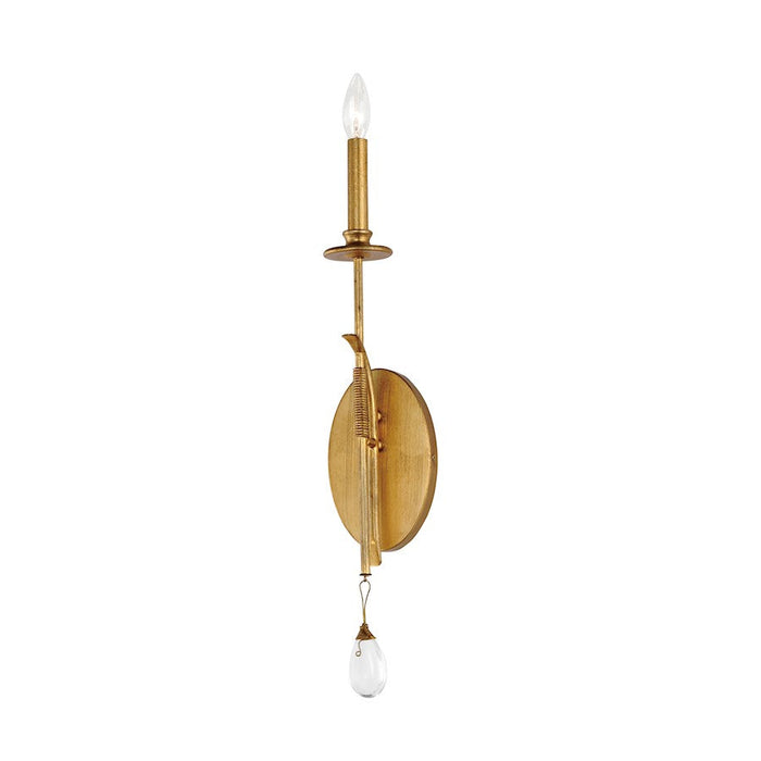 Maxim Lighting Eden 1 Light Wall Sconce, Charcoal Gold Leaf - 12741CHGL