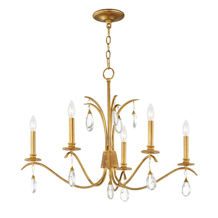 Maxim Lighting Eden 5 Light Chandelier, Charcoal Gold Leaf - 12745CHGL