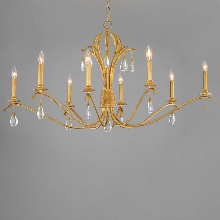 Maxim Lighting Eden Chandelier, Charcoal Gold Leaf