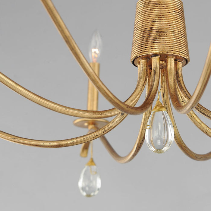 Maxim Lighting Eden Chandelier, Charcoal Gold Leaf