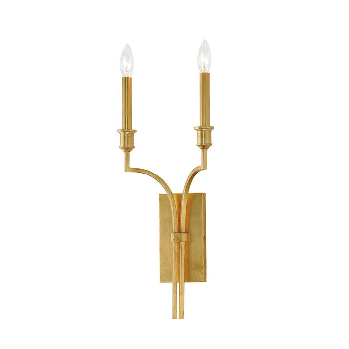 Maxim Lighting Normandy 2 Light Wall Sconce, Gold Leaf - 12782GL