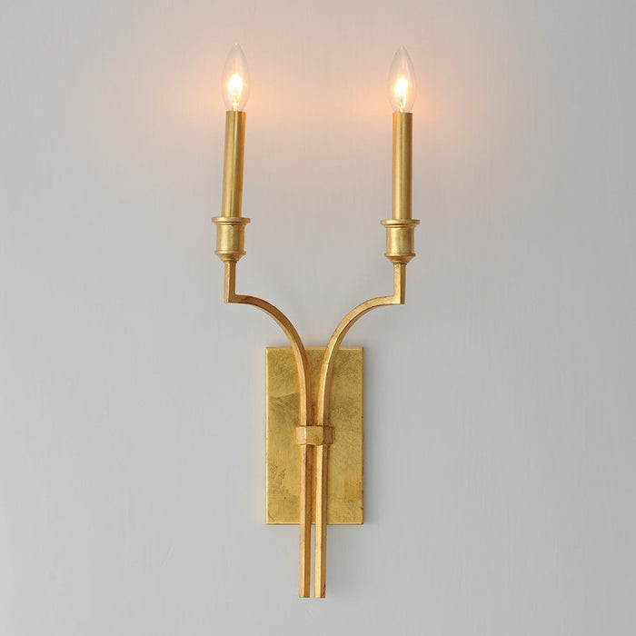 Maxim Lighting Normandy Wall Sconce, Gold Leaf