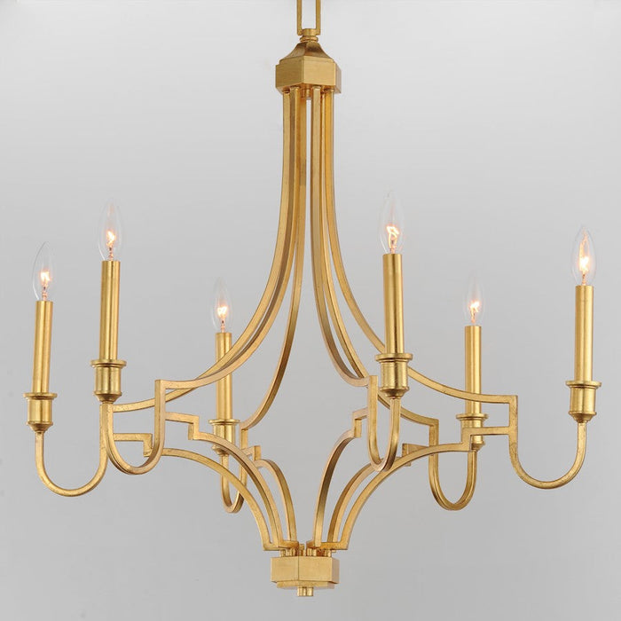 Maxim Lighting Normandy Chandelier, Gold Leaf