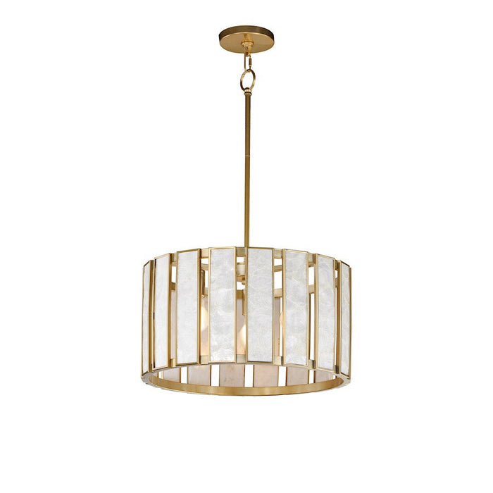 Maxim Lighting Miramar 3Lt Pendant, Capiz/Brass - 12803CZNAB