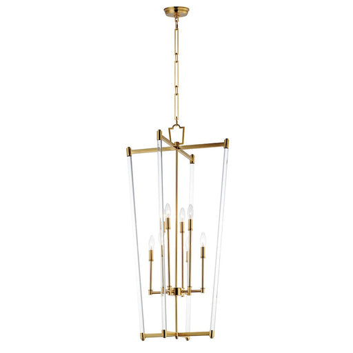 Maxim Lighting Lucent 8 Light Pendant, Heritage/Clear - 16102CLHR