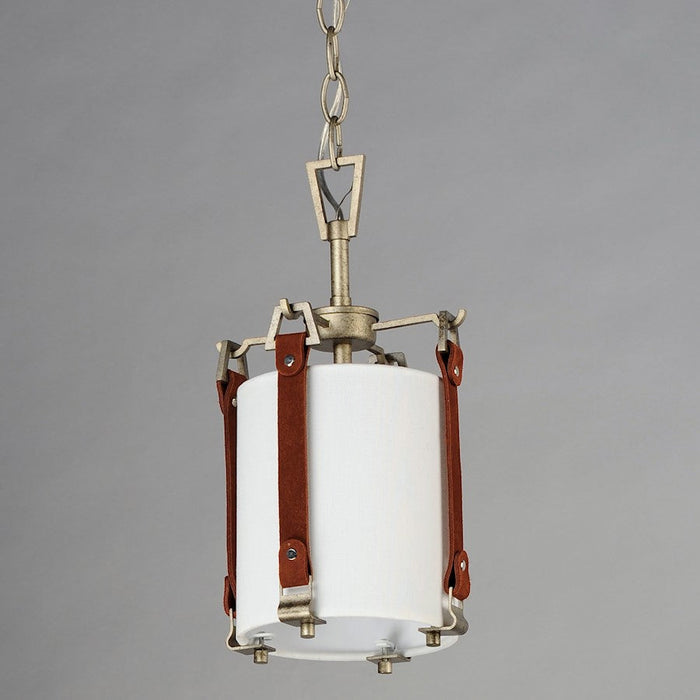 Maxim Lighting Sausalito 1 Light Pendant, Zinc/Brown/Frosted