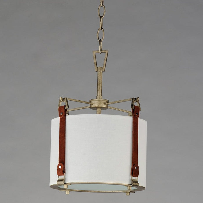 Maxim Lighting Sausalito 1 Light Pendant, Zinc/Brown/Frosted