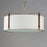 Maxim Lighting Sausalito 4 Light Pendant, Zinc/Brown Suede/Frosted