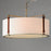 Maxim Lighting Sausalito 4 Light Pendant, Zinc/Brown Suede/Frosted