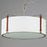 Maxim Lighting Sausalito 4 Light Pendant, Zinc/Brown Suede/Frosted