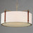 Maxim Lighting Sausalito 4 Light Pendant, Zinc/Brown Suede/Frosted