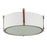 Maxim Lighting Sausalito 4 Light Large Flush, Zinc/Brown/Frosted - 16139FTWZBSD