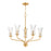 Maxim Lighting Camelot 5Lt Chandelier, Brass/Clear Ribbed - 16155CRNAB